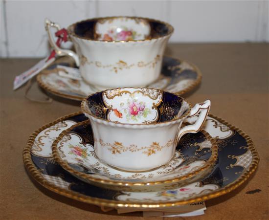 Coalport small cup & saucer, breakfast cup and saucer with ornamental bat-wing pattern